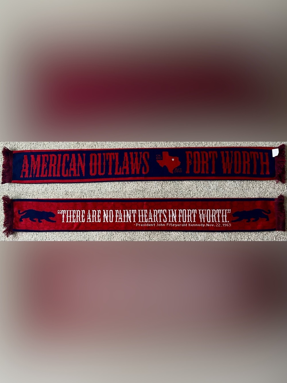 American Outlaws Fort Worth Soccer Scarf (US Soccer Supporters Group)